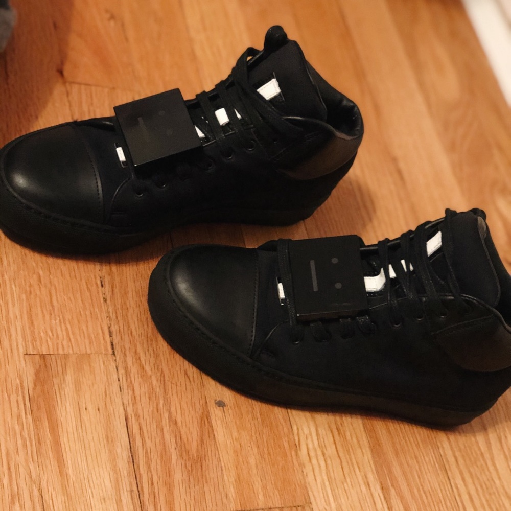 ACNE STUDIOS Black Scuba Cleo Sneakers
